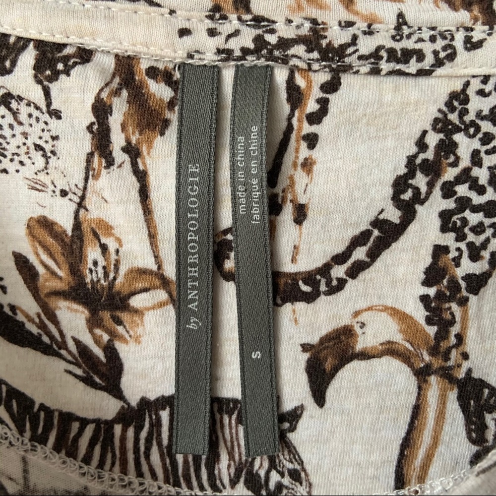 SOLD Anthropologie Animal Print Padua Tee S - Picture 5 of 6